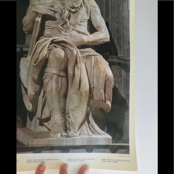 NWOT LITHOGRAPH Michelangelo “Moses” - Picture 5 of 7